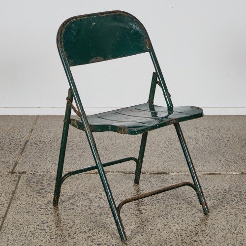 A 1950's Industrial Folding Metal Chair