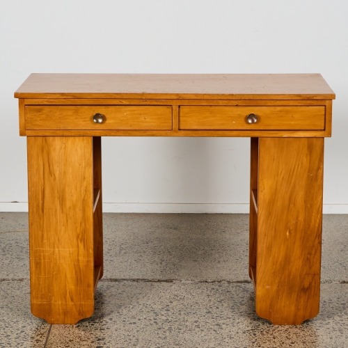 A 1960's Solid Rimu Writing Desk