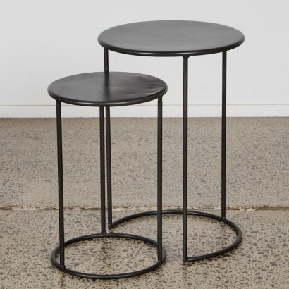 A Pair of Minimal Metal Side Tables