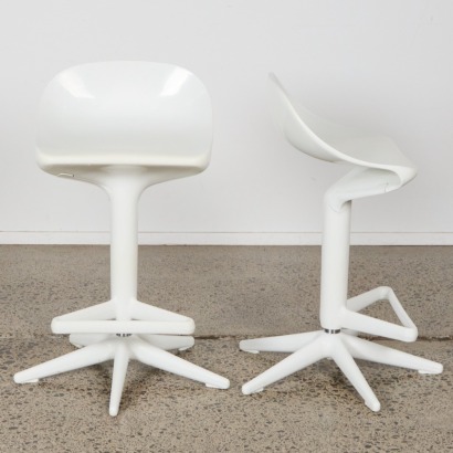 A Pair of Kartell Spoon Barstools by Antonio Citterio & Toan Nguyen