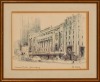 A Detailed Pen & Watercolour Picture of The Colosseum Theatre in Johannesburg by Ale Berry
