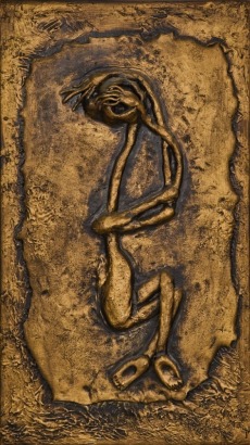 A Bronze Coloured Sculptural Wall Hanging