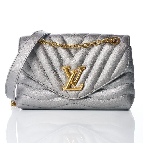 Louis Vuitton, Metallic Grey New Wave Chain Bag with Box
