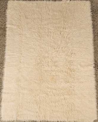 A Large Vintage Flokati Shag Rug Made in Greece