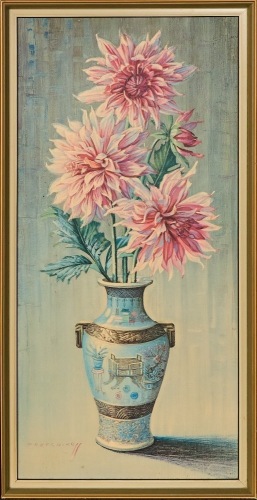 A Large Flower Print by Vladimir Tretchikoff, 1970's