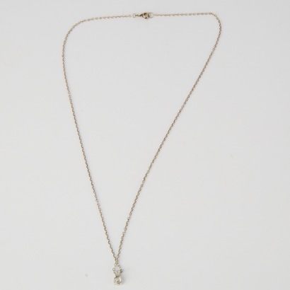 A 925 Silver Chain with Inset Stone