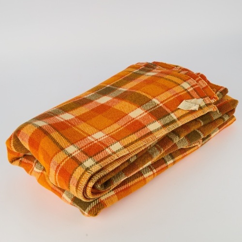 A Glenmill Tangerine Pure Wool New Zealand Blanket