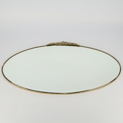 An Art Deco Nickel Framed Mirror
