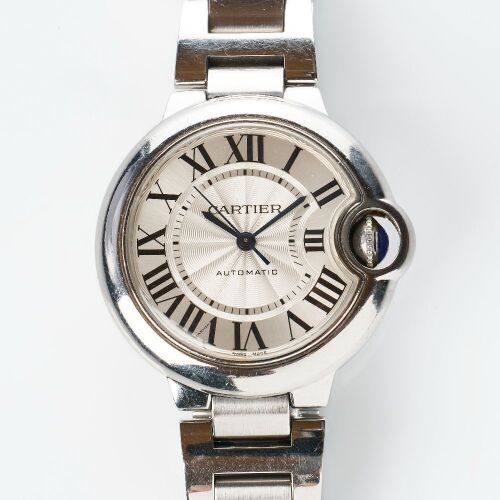 Stainless Steel, 33mm Cartier Ballon Bleu Medium Model Automatic Wristwatch, circa 2010