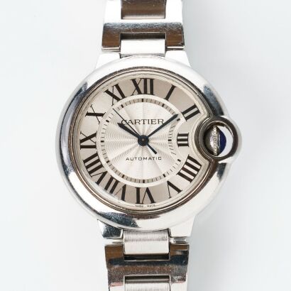 Stainless Steel, 33mm Cartier Ballon Bleu Medium Model Automatic Wristwatch, circa 2010