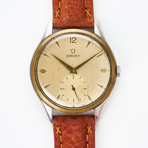 Stainless Steel, 38mm OMEGA Jumbo Calatrava CK2505 Hand-wound Wristwatch, circa 1940-50's