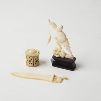 A Group of Bone Carved Items
