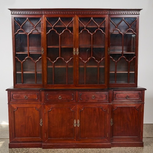 A Mahogany Breakfront Display Cabinet
