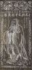A Chinese Rubbing of a Standing Confucius Figure