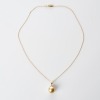 14ct Yellow Gold, South Sea Pearl Pendant on 40cm Cable Link Necklace - 2