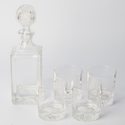 A Crystal Nevado Decanter Set, by Cristal D'Arques