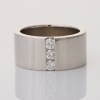 Platinum, Modern, 0.36ct Diamond, Heavy Profile Ring