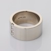 Platinum, Modern, 0.36ct Diamond, Heavy Profile Ring - 2