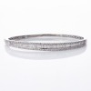 14ct White Gold, 2.00ct Diamond Hinged Bangle