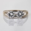 18ct White Gold, 1.14ct Two Stone Diamond Ring