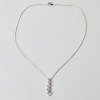 18ct White Gold, 0.47ct Diamond Pendant on 9ct White Gold, 50cm Foxtail Chain - 2