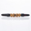 Antique, Victorian, 15ct Yellow Gold, Jet Mourning Brooch