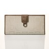 Salvatore Ferragamo, Silver Canvas Gancini Long Wallet with Box