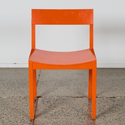 An Orange Lacquered Moooi Style Chair