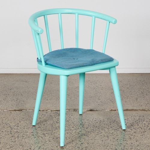 A Mint Green W Chair by Fabrizio Gallinaro for Billiani