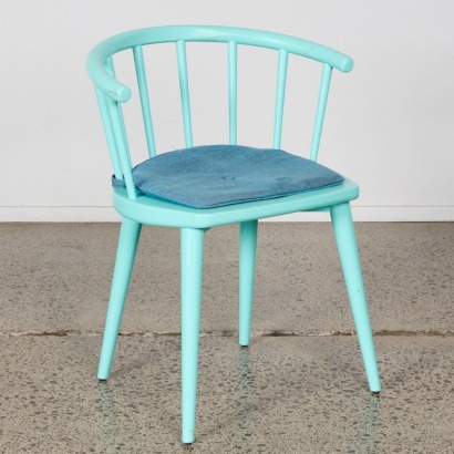 A Mint Green W Chair by Fabrizio Gallinaro for Billiani
