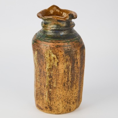 A Large Baye Riddell Cut Sided Vase with Altered Top