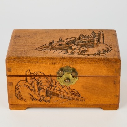 A Vintage Camphor Jewellery Box