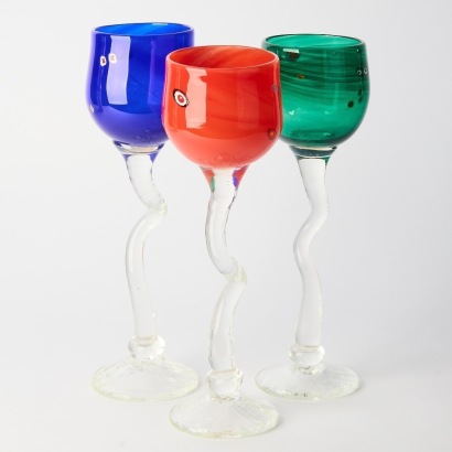 A Trio of Venus Hot Glass Goblets