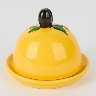 A Vintage SILEA France Olive Dish with Cloche Lid