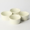 A Set of Four Apilco France Porcelain Pleated Ramekins