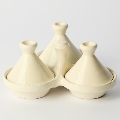 A Handmade Moroccan Three Spice Tagine Set