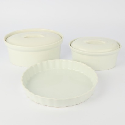 A Set of Three Apilco French Covered Bakeware