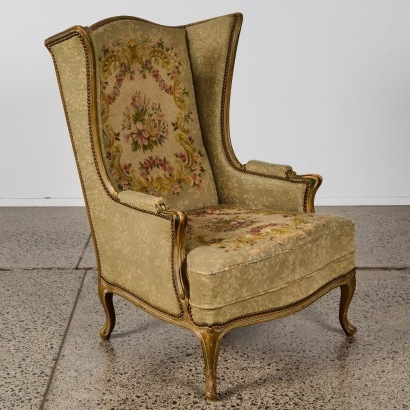 A French Louis XVI Style Bergere Armchair