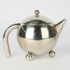 Atomic Art Deco Style Stainless Steel Teapot