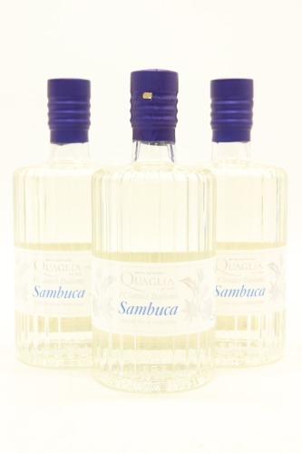 (3) Antica Distilleria Quaglia Sambuca, 40% ABV