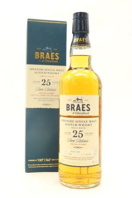 (1) Braes Of Glenlivet 25 Year Old Single Malt Scotch Whisky, 48% ABV (GB)