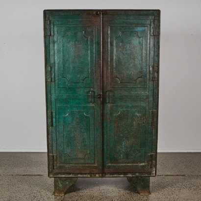An Antique India Metal Cabinet