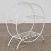 A White Art Deco Style Plant Stand - 2