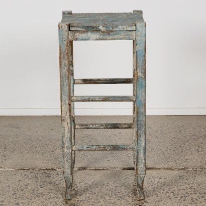 A Distressed Timber Stool/Plant Stand
