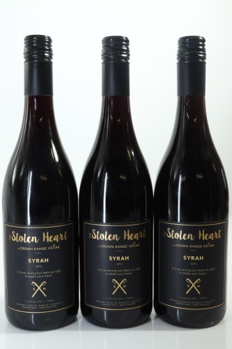 (3) 2013 Crown Range Cellar 'The Stolen Heart' Syrah, Hawke's Bay, Gimblett Gravels