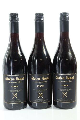 (3) 2013 Crown Range Cellar 'The Stolen Heart' Syrah, Hawke's Bay, Gimblett Gravels
