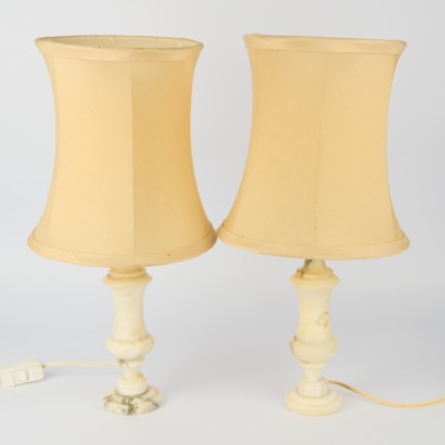 A Pair of Vintage Marble Lamp Bases