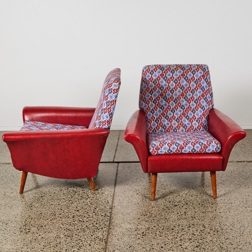A Pair of Retro Lounge Chairs