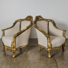 A Pair of Antique Louis XV Giltwood Armchairs