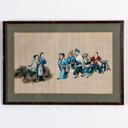 A Chinese 19th Century Painting of Historical Figures